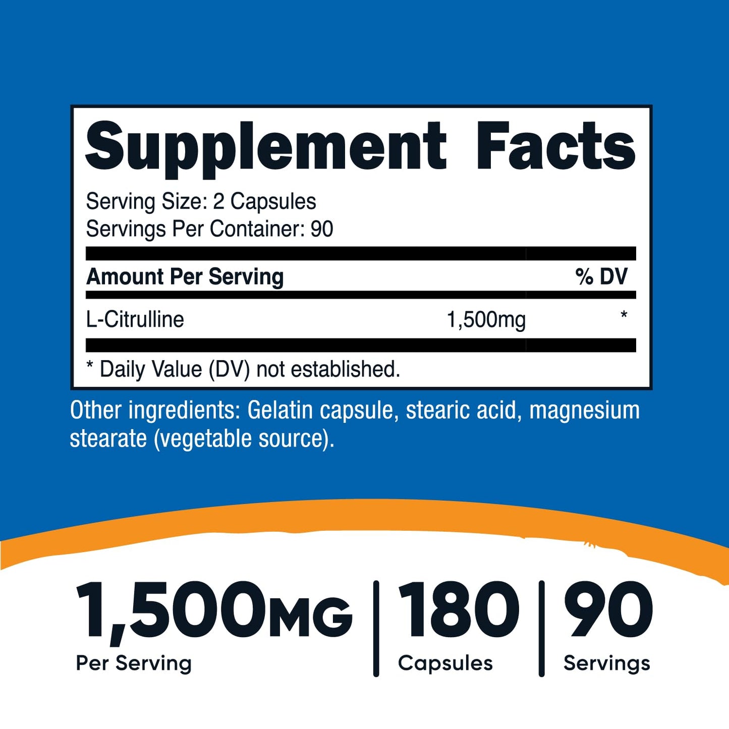 Nutricost L-Citrulline 750mg, 360 Capsules (2 Bottles)