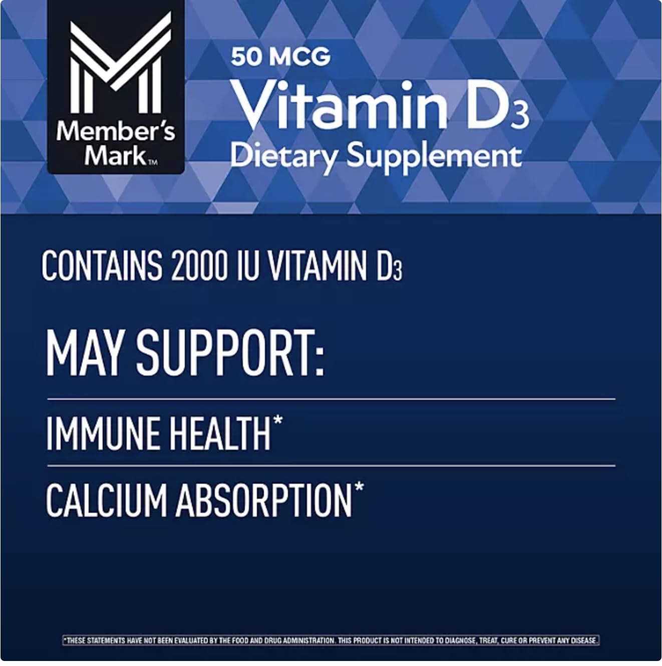 Generic Vitamin D3 50 mcg Softgels 400 Count