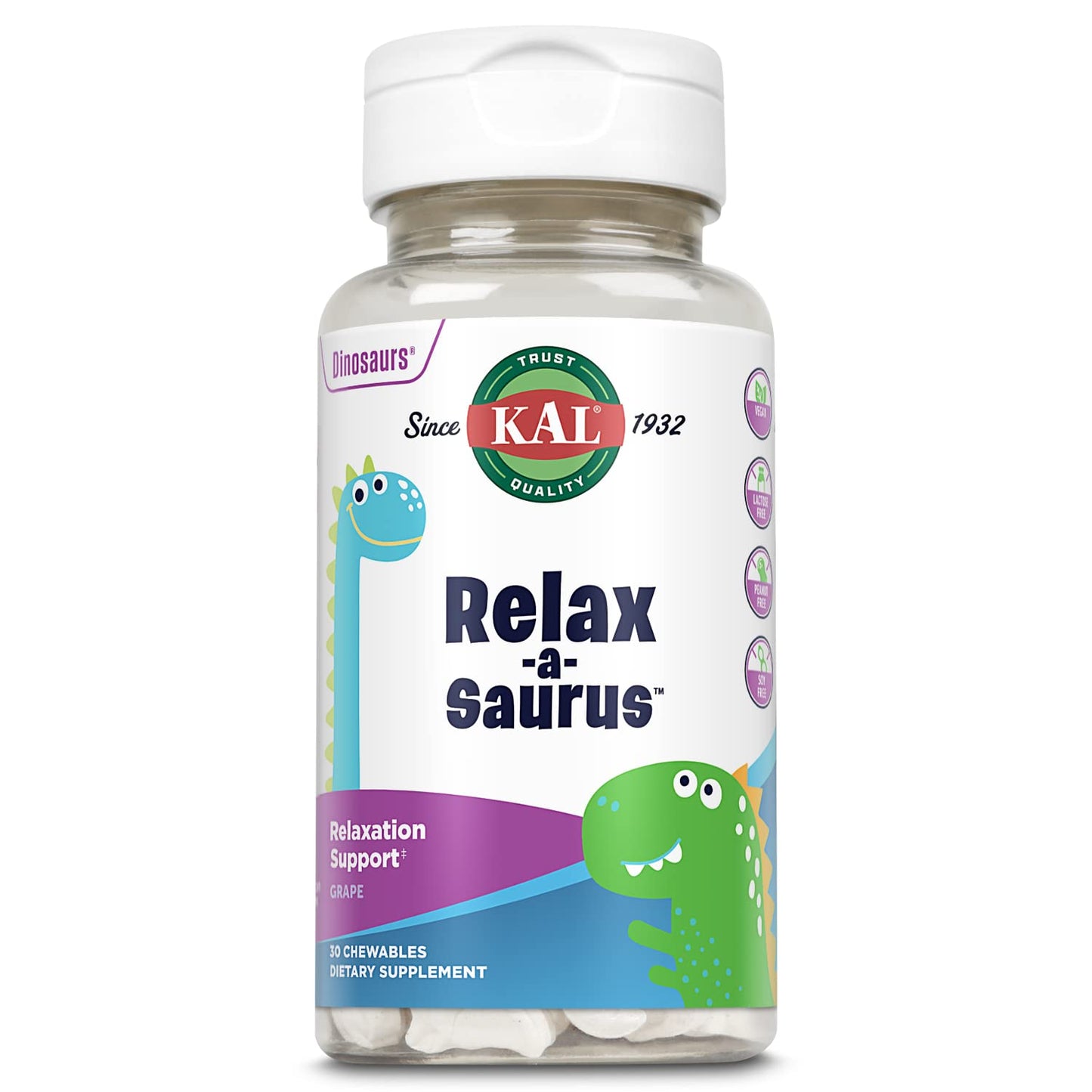 KAL Relax-a-Saurus Chewables, 30 Count
