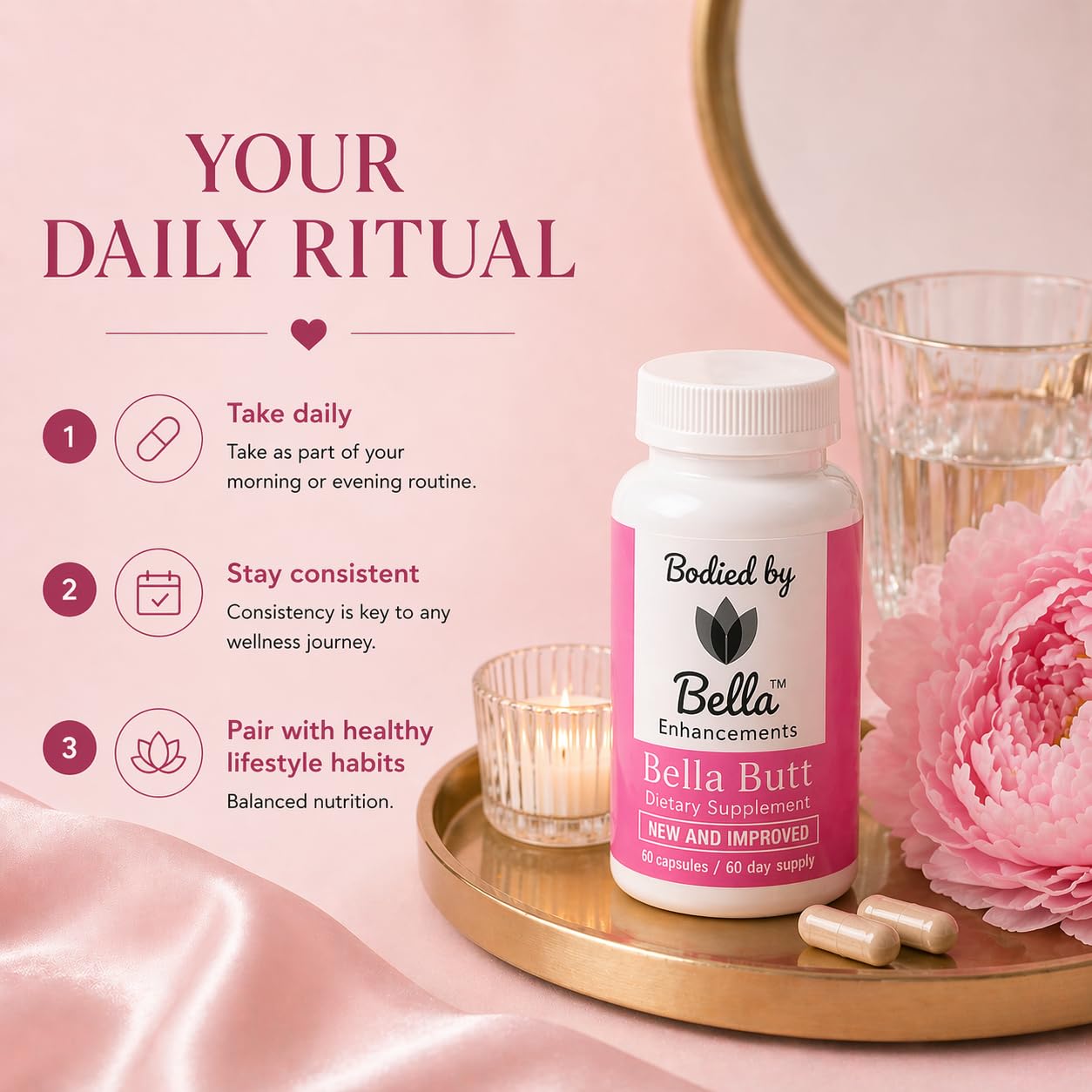 Bodied by Bella Max Strength Bella Butt Supply 60 Capsules