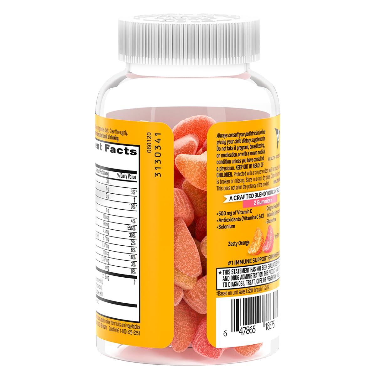 Airborne 500mg Vitamin C + Zinc Immune Support Gummies for Kids, 21 Gummies