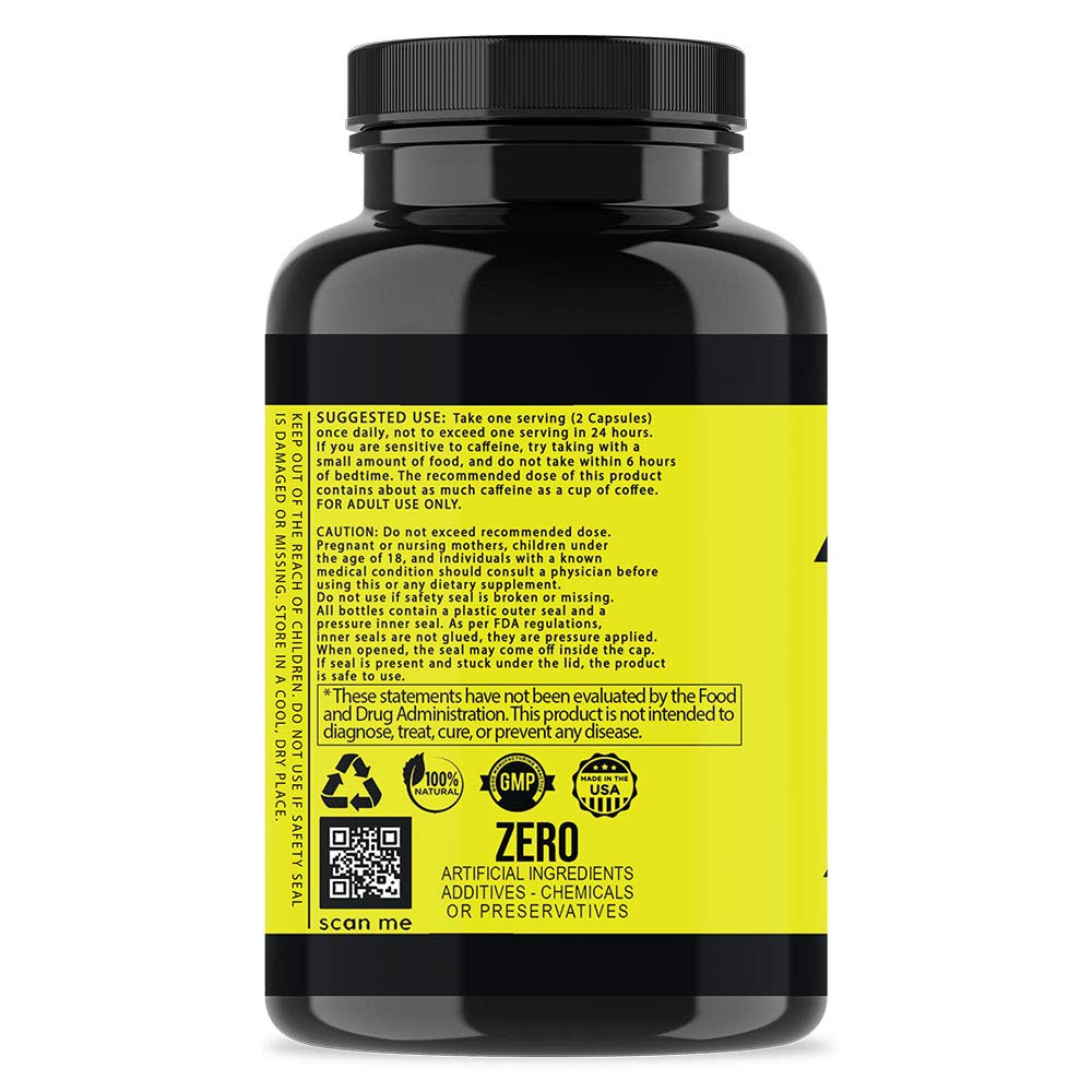 Angry Supplements Angry Energy Caffeine Capsules, 60 Capsules