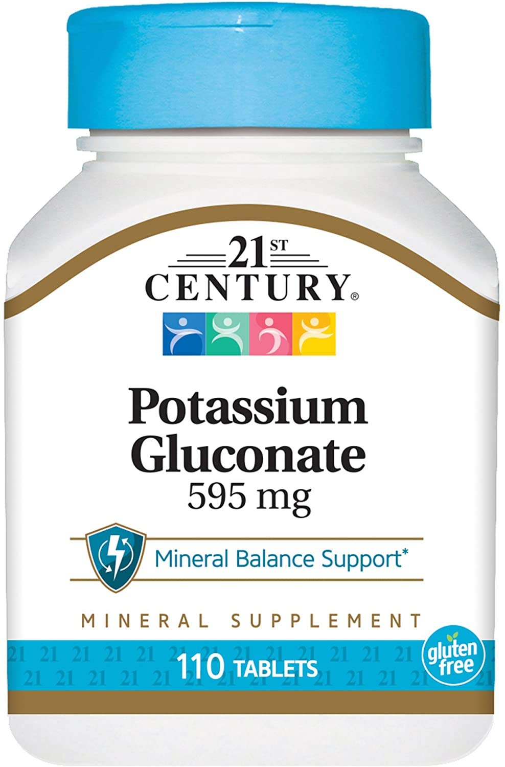 21st Century Potassium Gluconate 595 mg, 110 Tablets