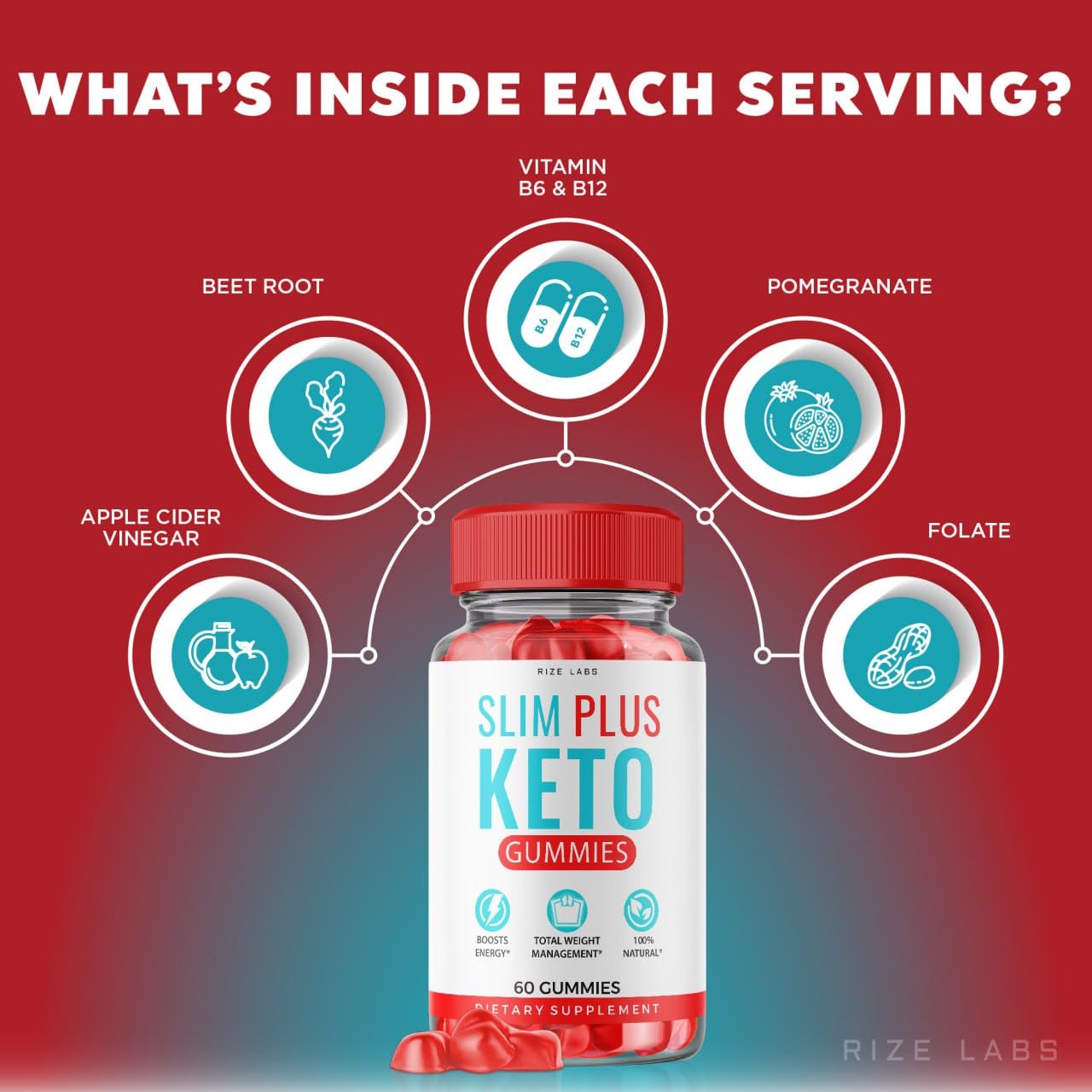 rize labs Slim Plus Keto ACV Gummies 300 Gummies