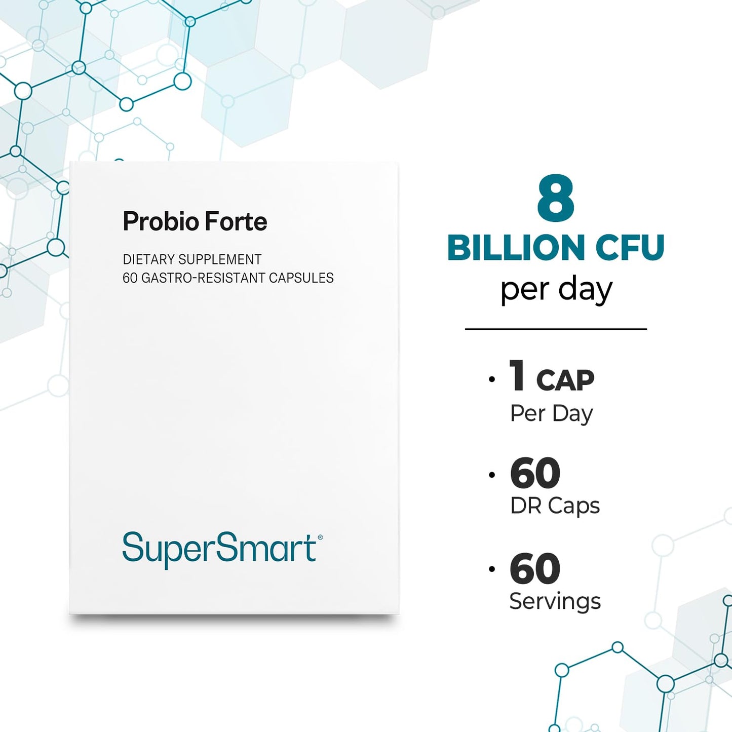 Supersmart Probio Forte 8 Billion CFU Capsule, 60 Count