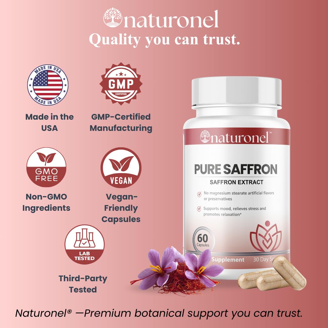 Naturonel Saffron Extract Capsules, 60 Count