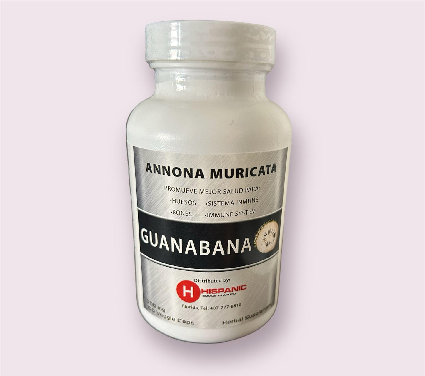 HISPANIC Guanabana Soursop Dietary Supplement Capsule, 100 Count