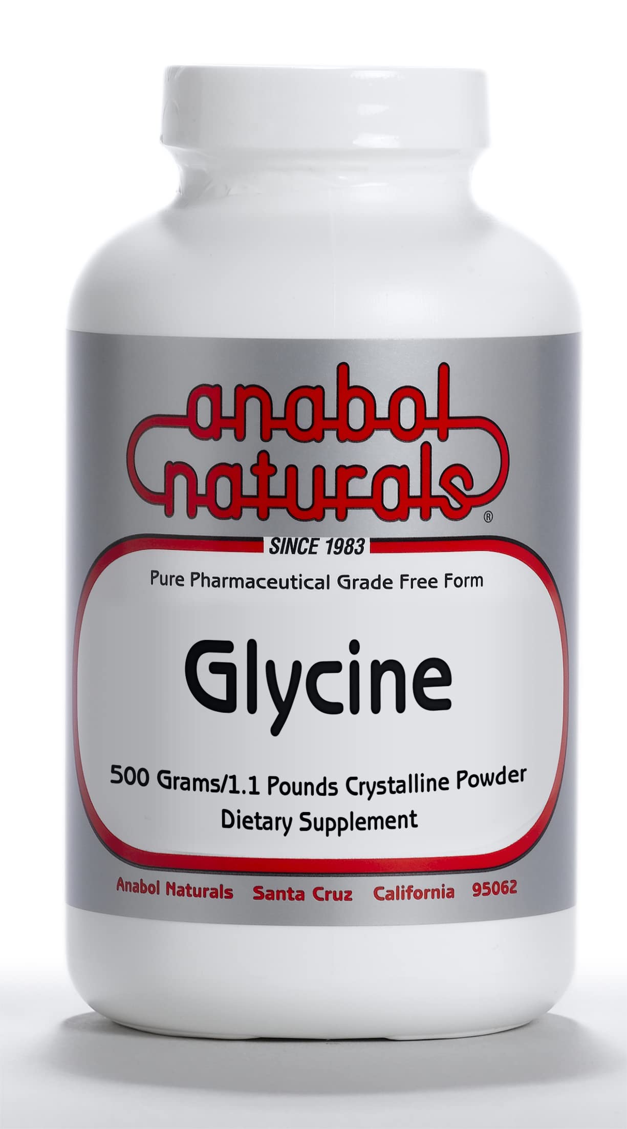 Anabol Naturals Glycine 1000 Gram Pure Crystalline Free Form Powder