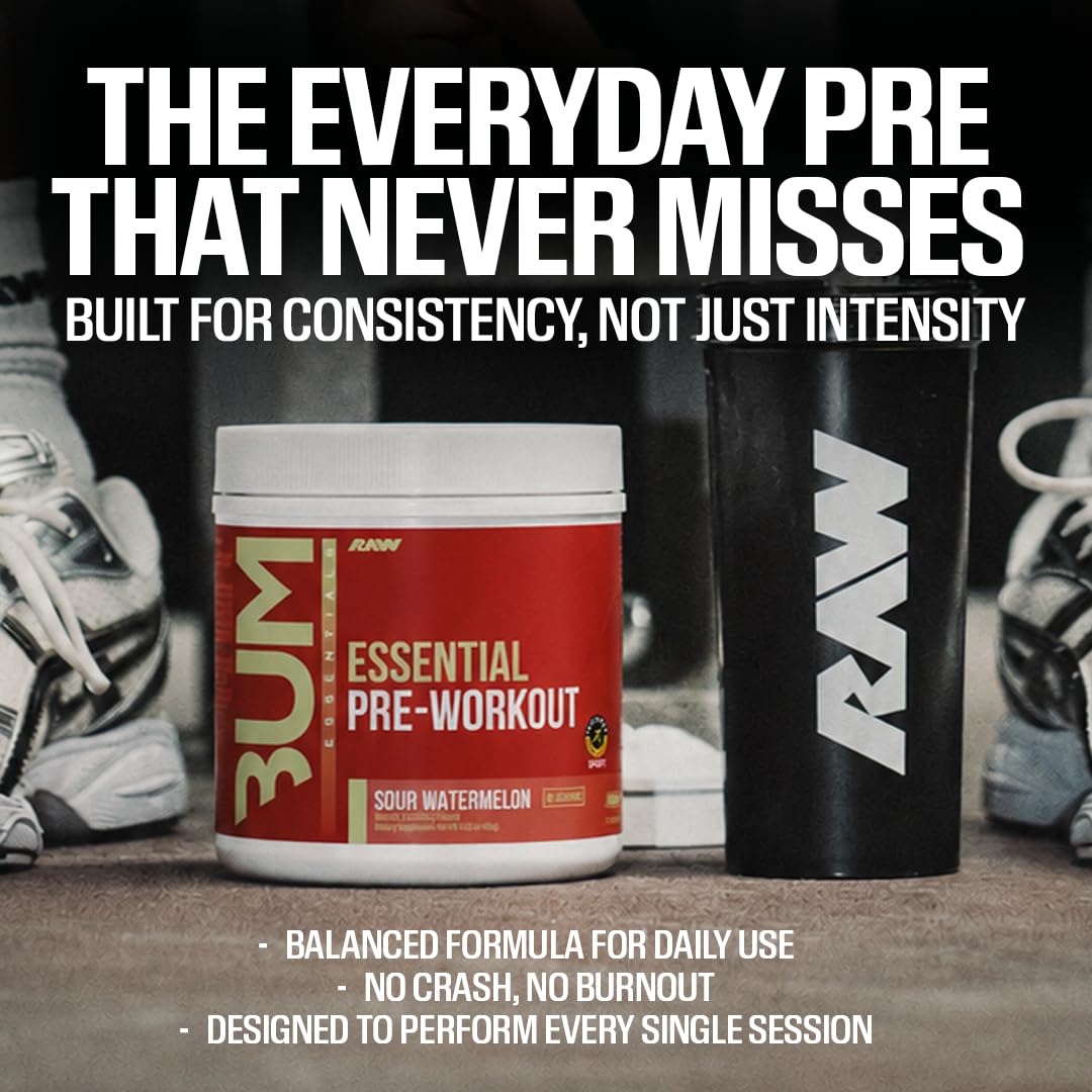 RAW Essential Pre-Workout Powder 14.29 Ounce