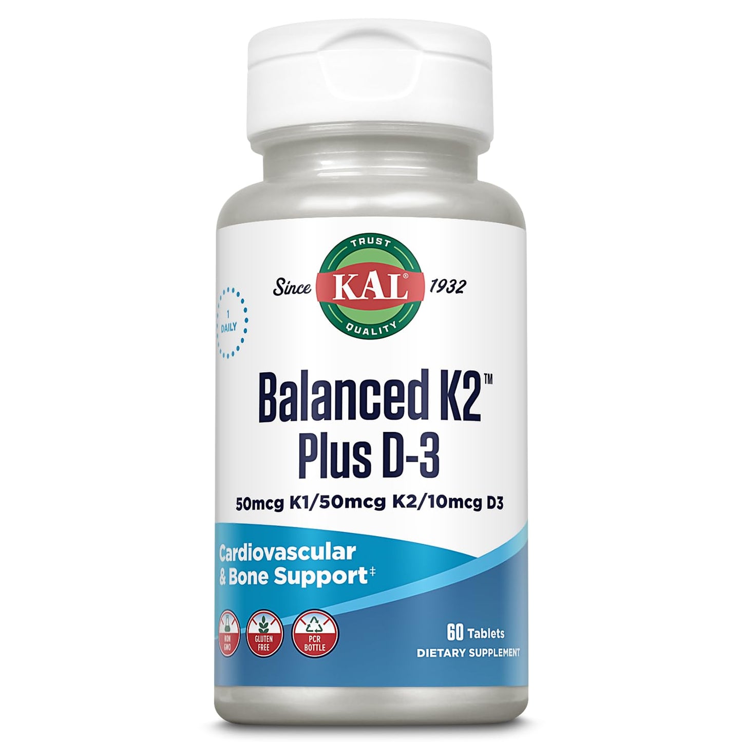KAL Balanced K2 Plus D-3 Tablets, 60