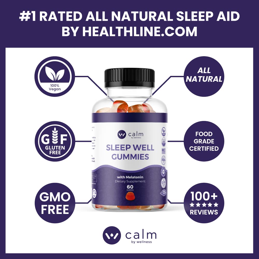 Calm by Wellness Sleep Well Gummies Gummy 30 Count
