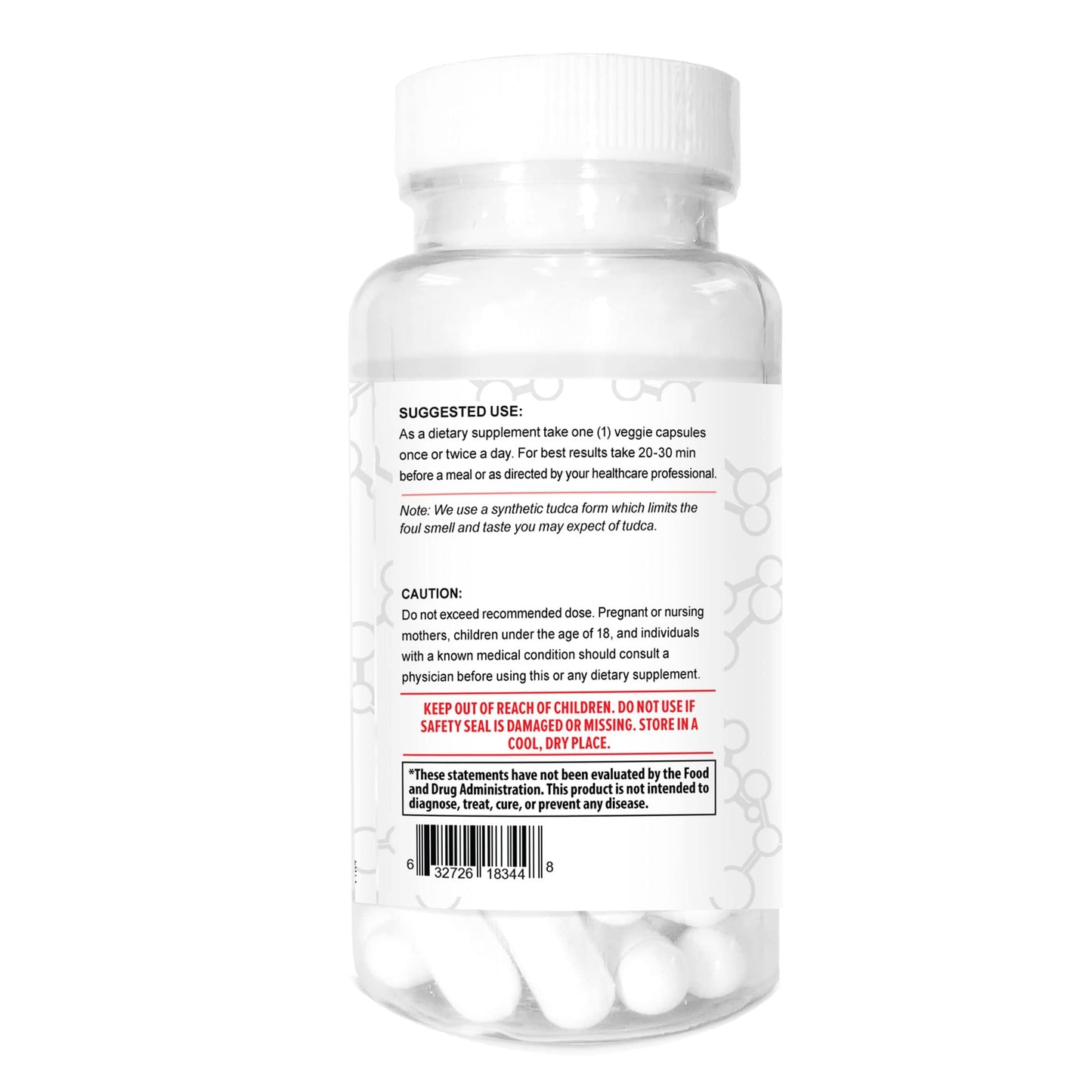 TerraForm Nutrition TUDCA 500mg Tauroursodeoxycholic Acid Capsule, 60 Capsules