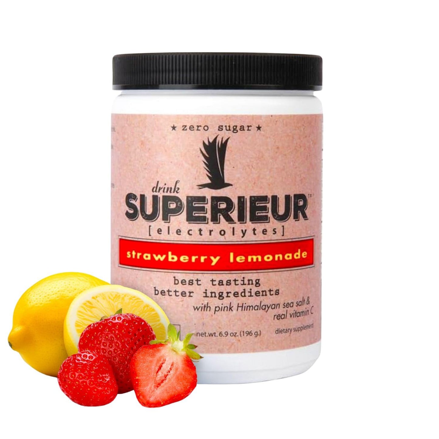 Superieur Sea Mineral Electrolyte Powder Strawberry Lemon, 70 Servings