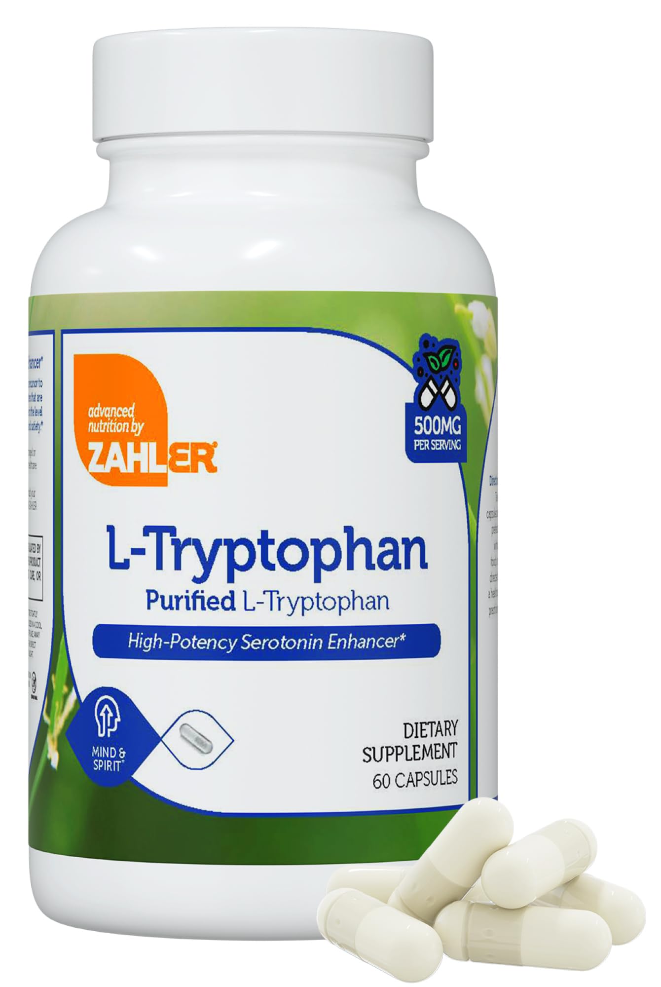 Zahler L-Tryptophan 500mg Capsule, 60 Capsules