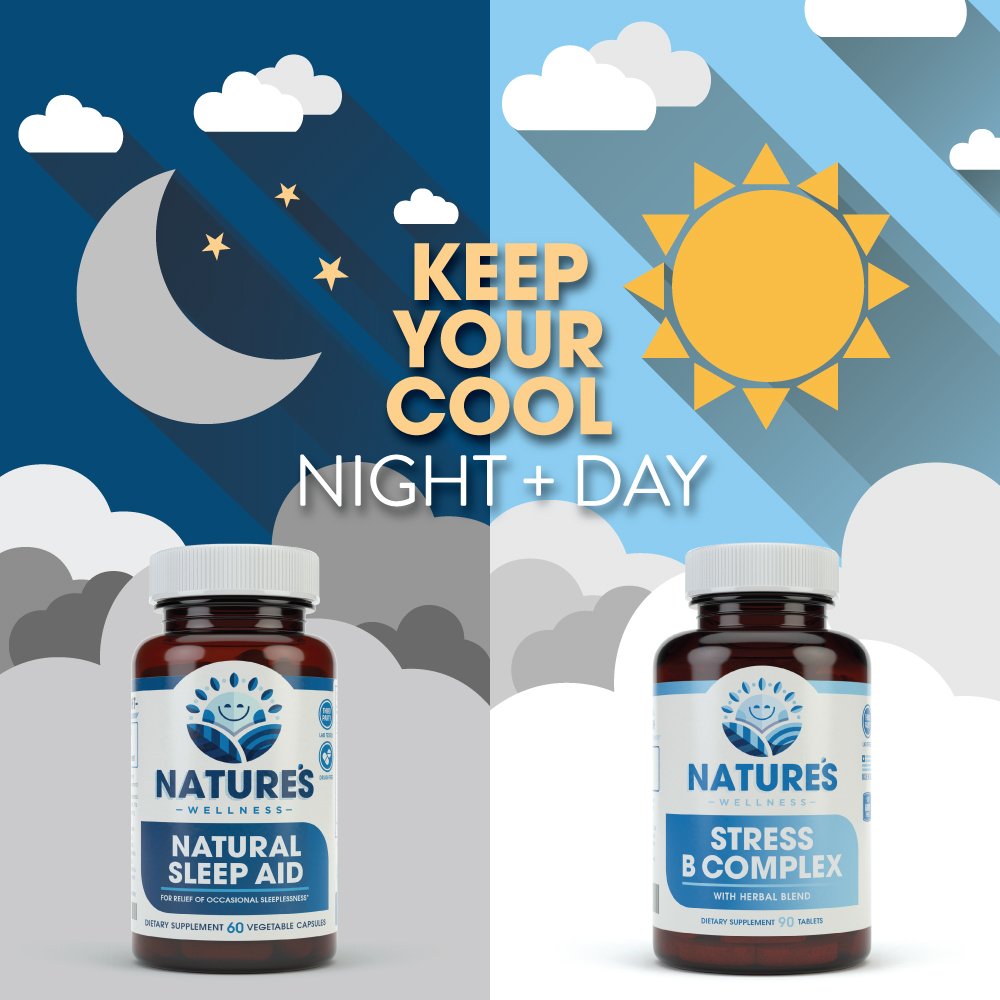 Natures Wellness Vitamin B Complex Stress Relief Tablets, 90