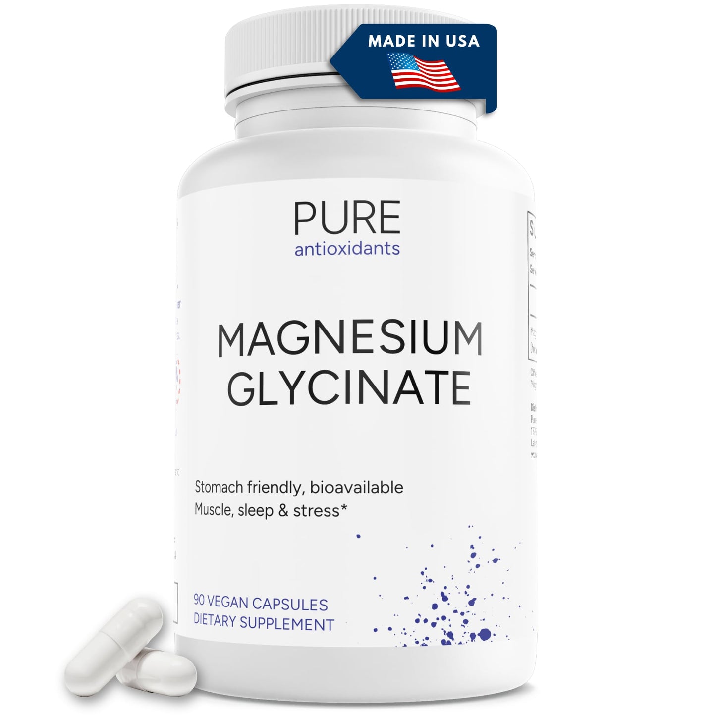 Pure Antioxidants Magnesium Glycinate Capsule 90 Count