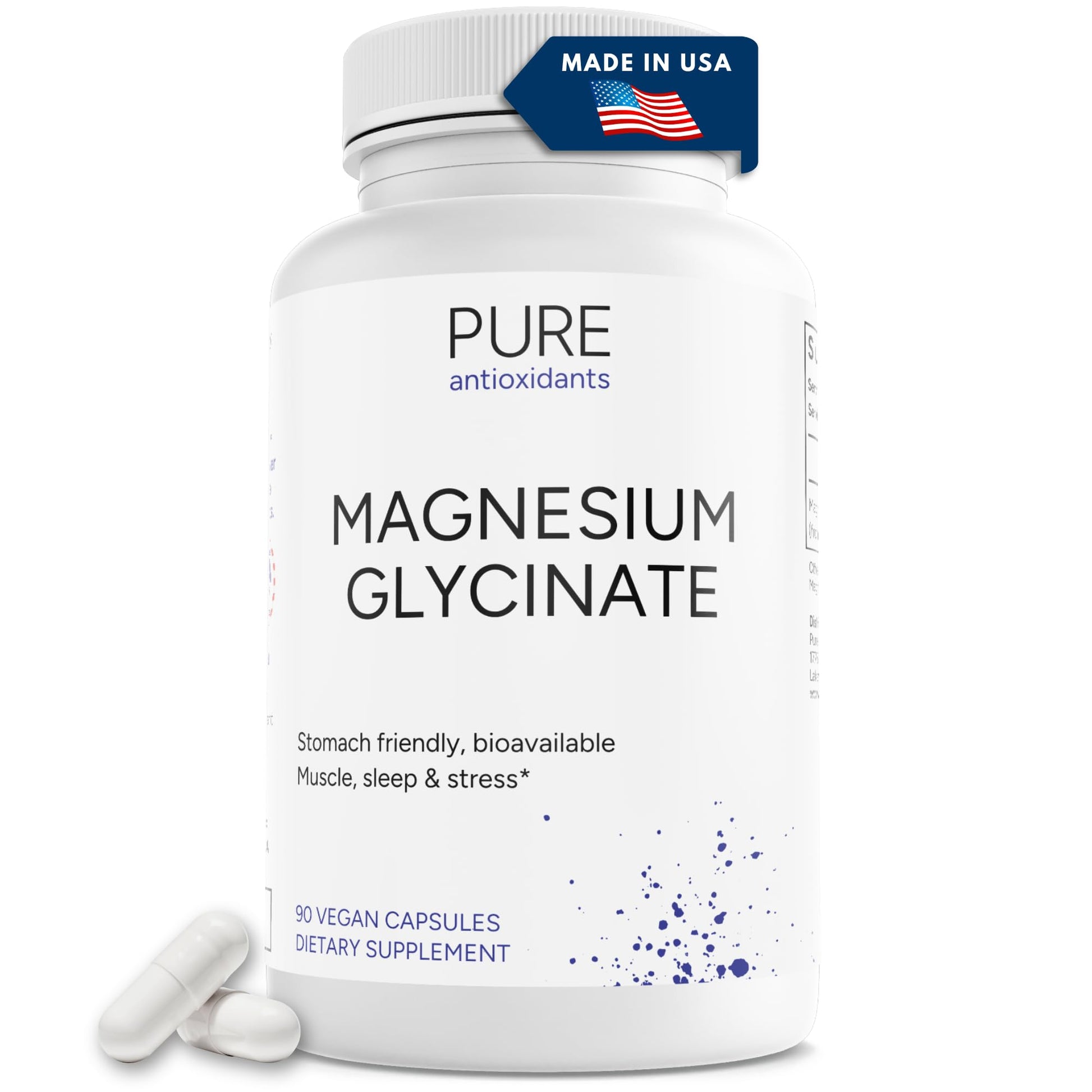 Pure Antioxidants Magnesium Glycinate Capsule 90 Count