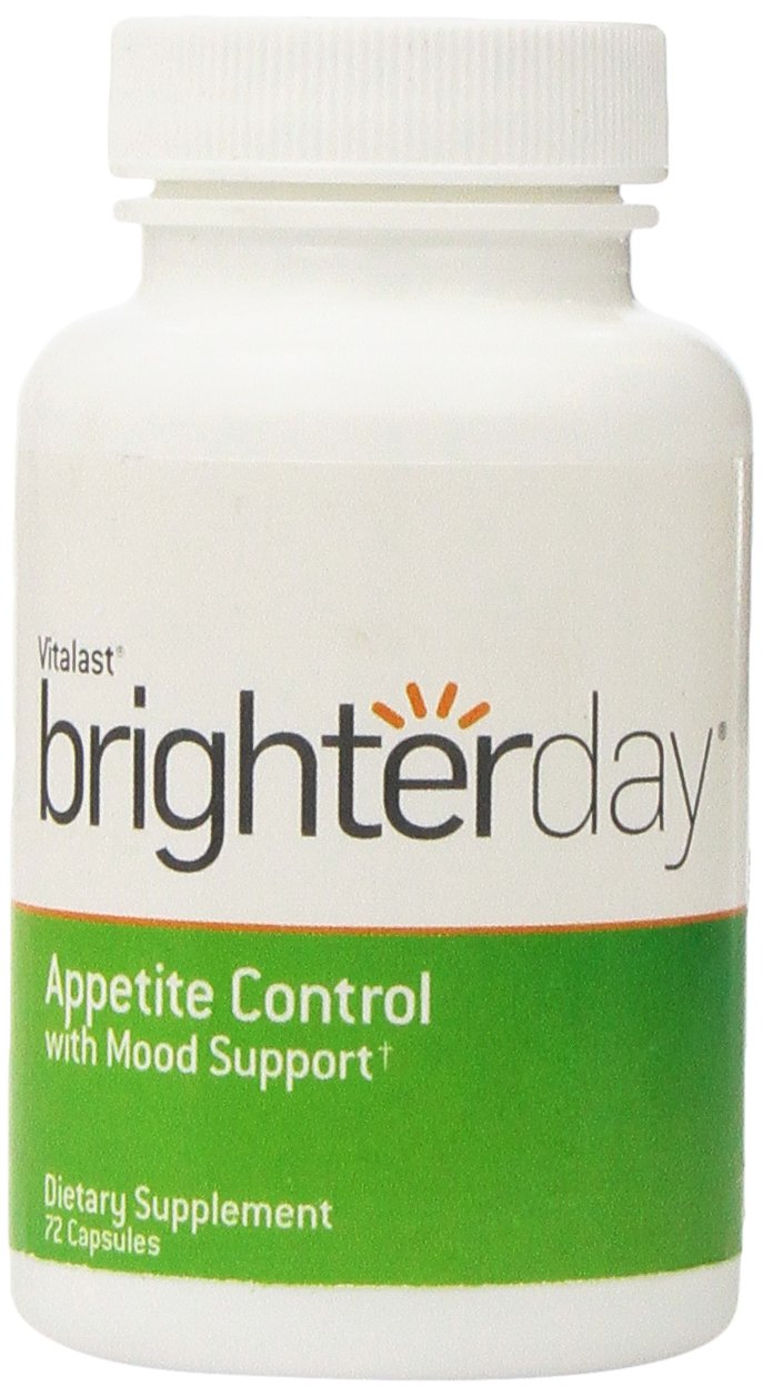 VITALAST BrighterDay Appetite Control and Mood Support with 5-HTP, Lithium Orotate, Sensoril Ashwagandha, Eleuthero, 72 Capsules