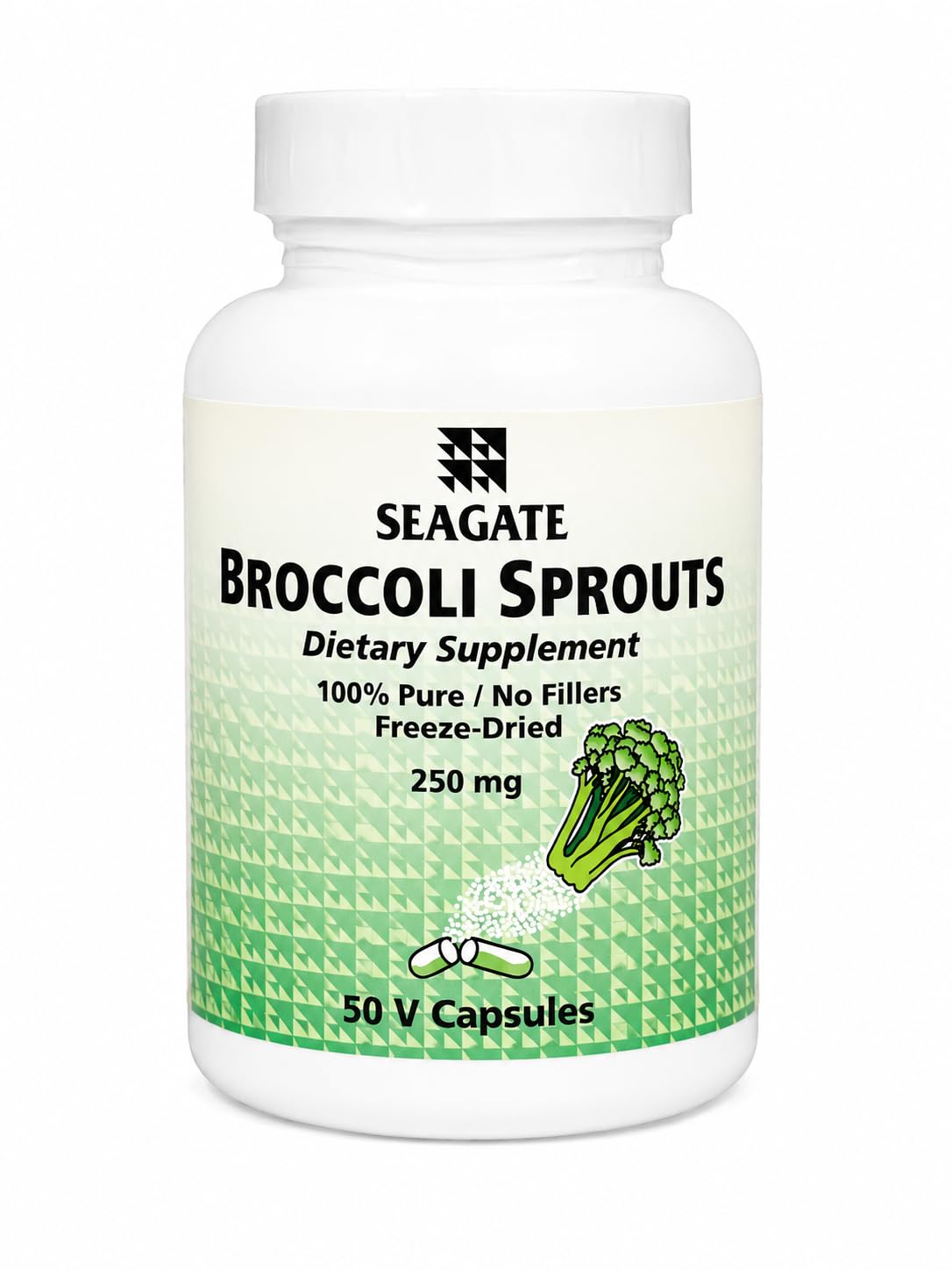 Seagate Broccoli Sprouts 250 mg, 50 Capsules