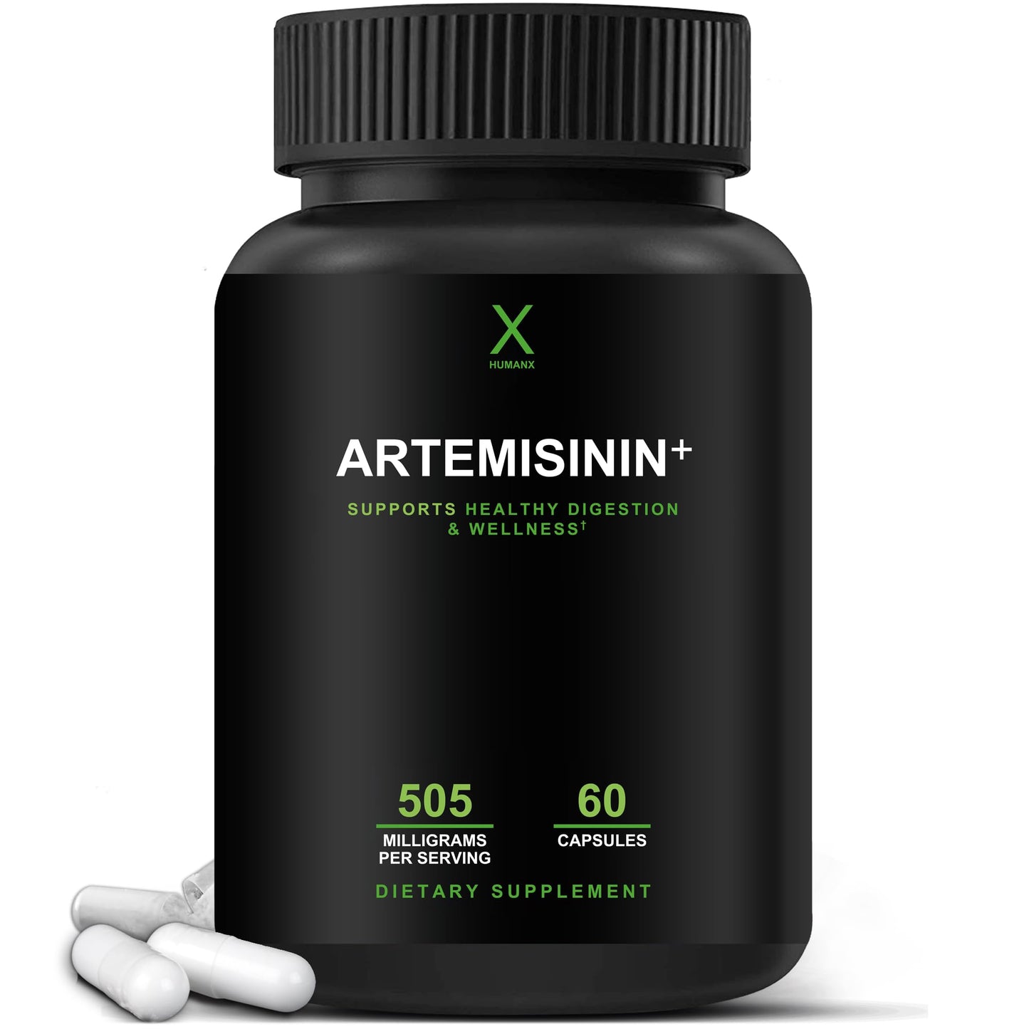 HUMANX Artemisinin 505mg with Bioperine Capsules, 60 Count