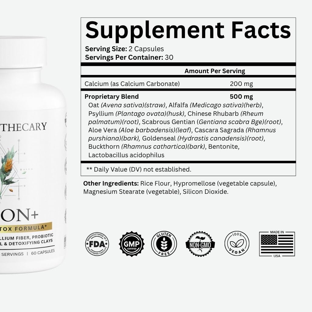 Dear Apothecary Colon+ Cleansing Supplement Capsule 60 Count