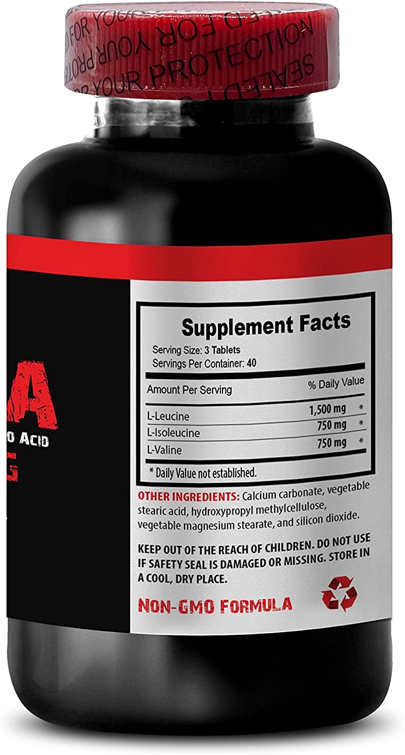 VIP Supplements BCAA 3000 mg Branched-Chain Amino Acids Tablets, 120 Count