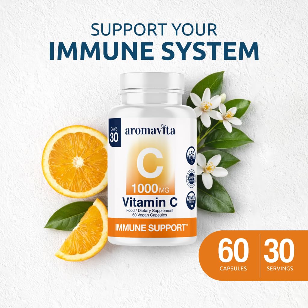 AROMAVITA Vitamin C 1000mg High Potency Capsules 60 Capsules