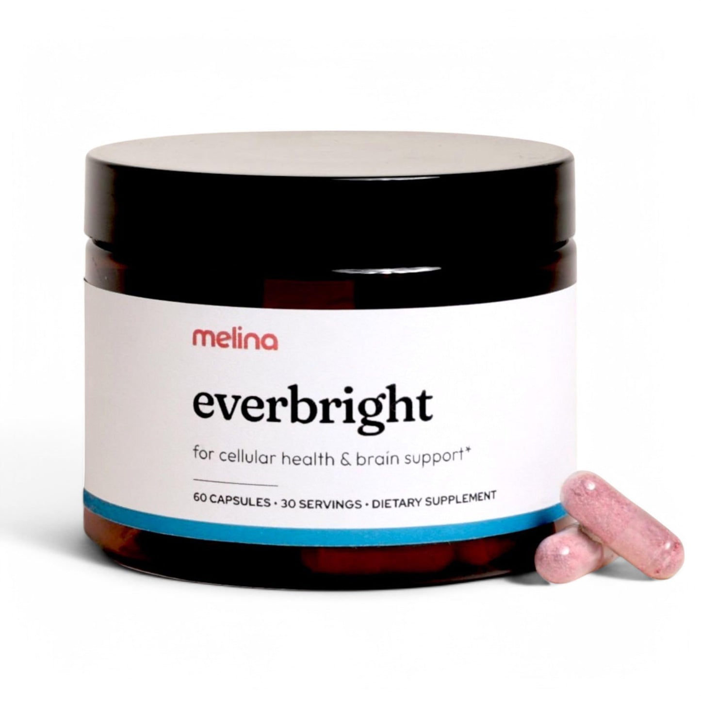 Melina Everbright NAD+ Supplement for Women 40+ - Nicotinamide Riboside NR, Citicoline, Pterostilbene & Astaxanthin - Supports Cellular Energy, Focus & Healthy Aging, 60 Capsules