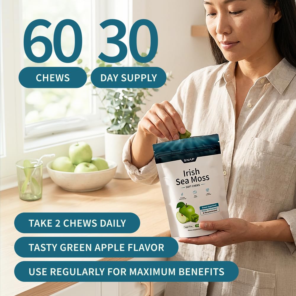 Snap Supplements Irish Sea Moss Soft Chews 60 Count