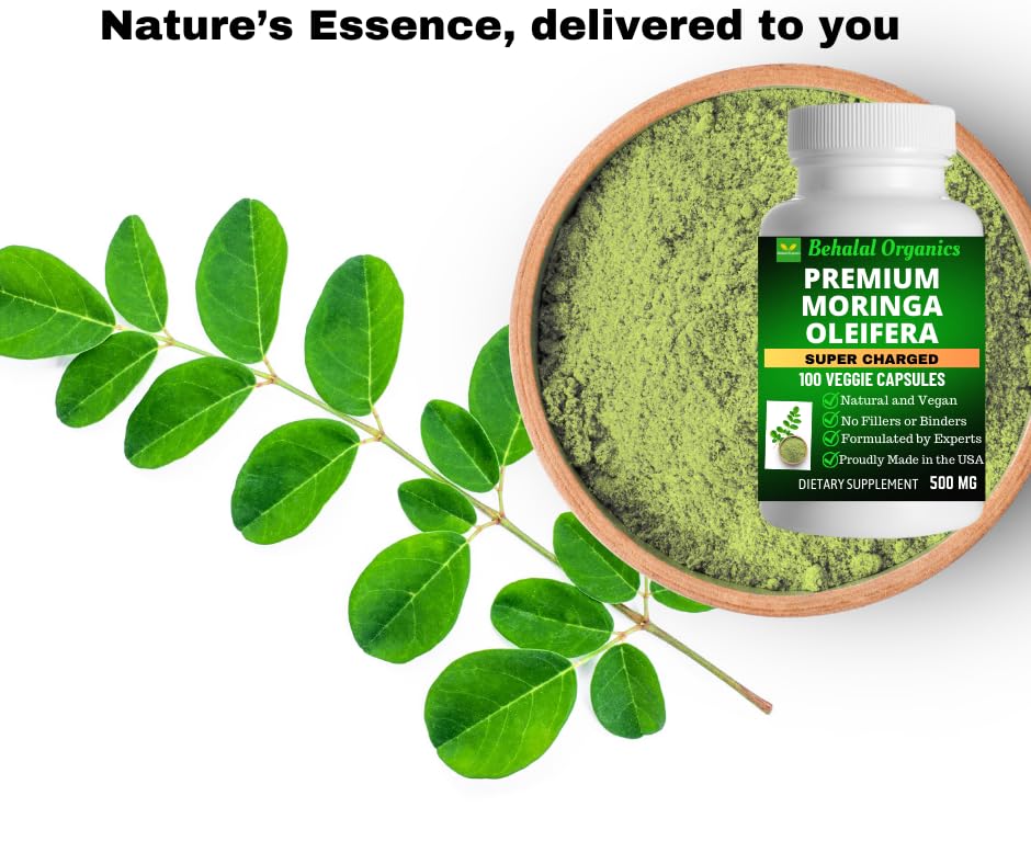 Behalal Organics Moringa Oleifera Quick Release Capsule 100 Count