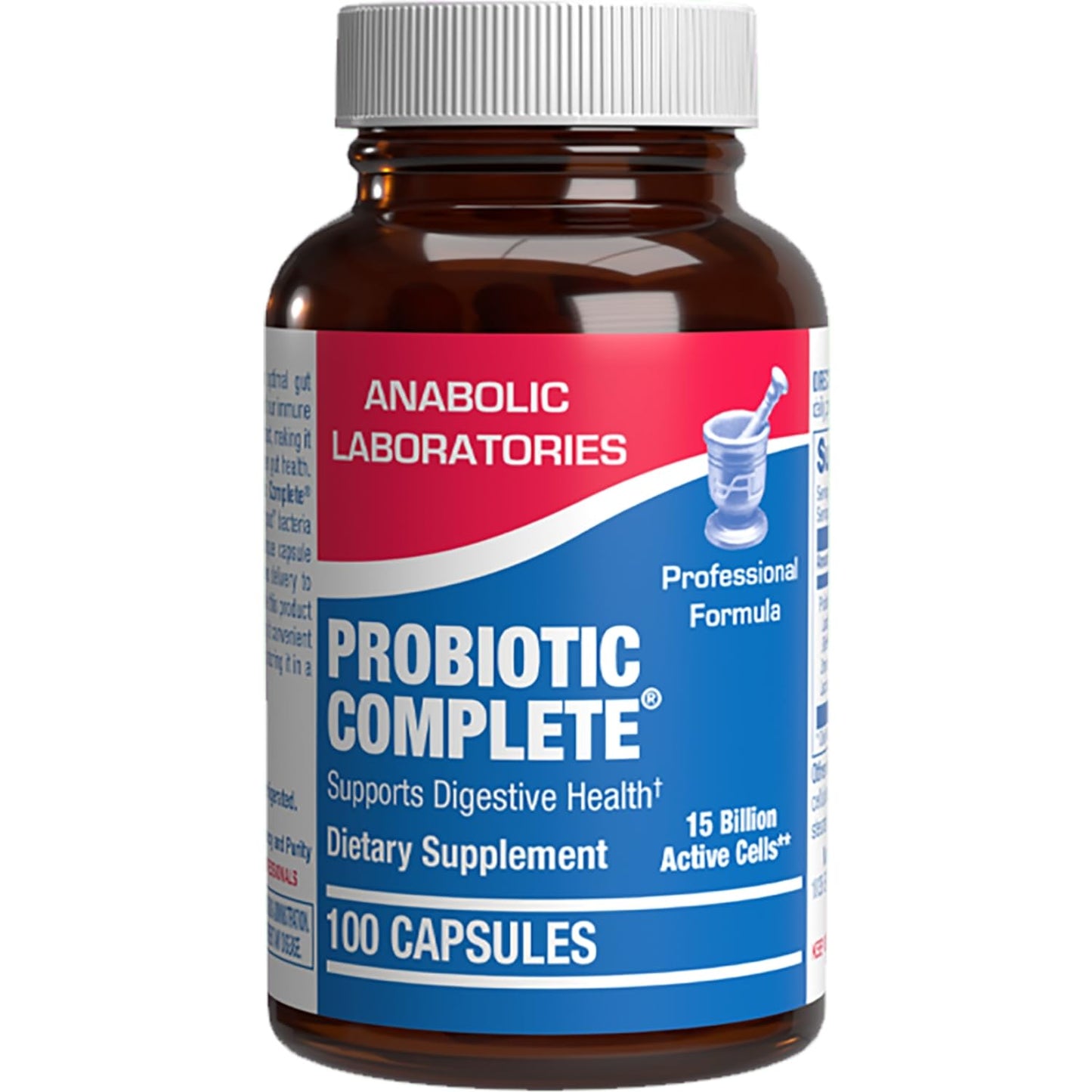 Anabolic Laboratories Advanced Digestive Probiotics for Women & Men - 4 in 1 Quadbiotic with Lactobacillus & Bifidobacterium, Capsule, 100 Servings