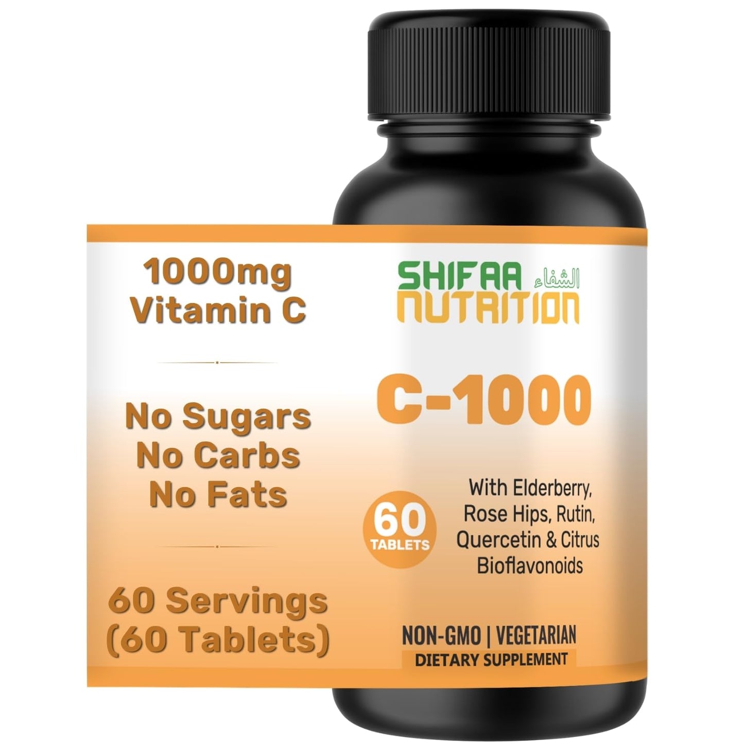 SHIFAA NUTRITION Vitamin C-1000mg Tablets, 60 Count