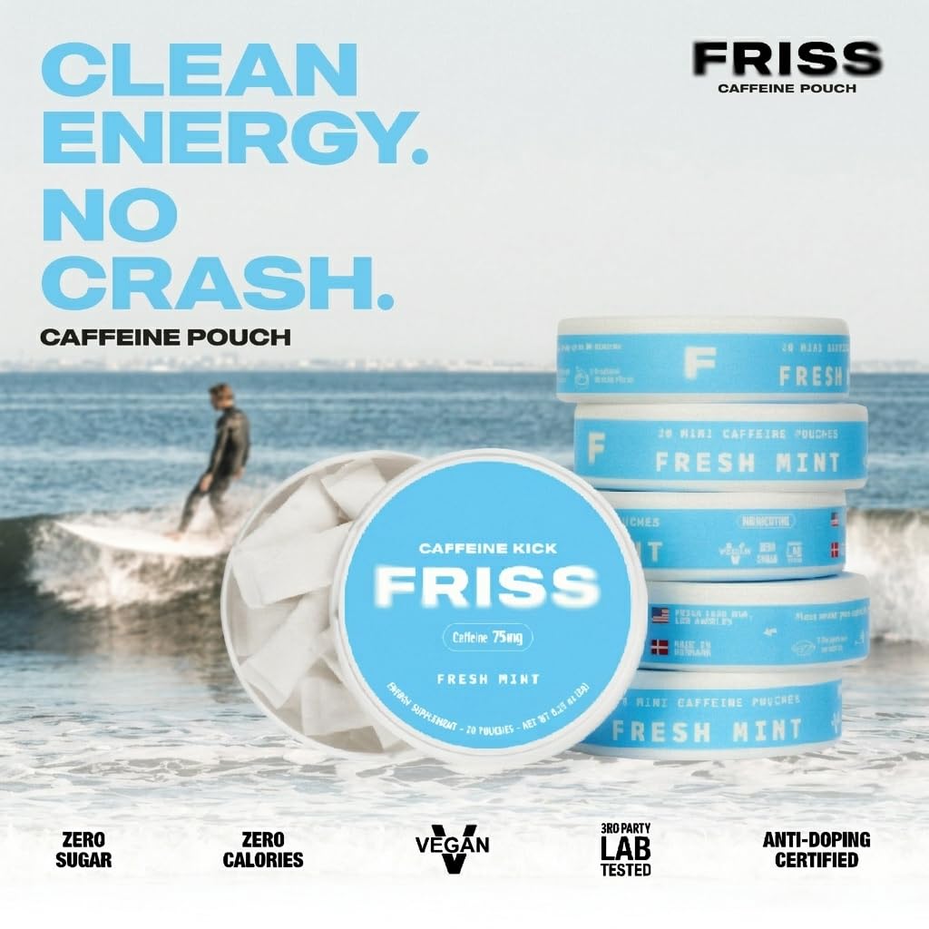 FRISS Caffeine Pouch Chewable 100mg 1 Count