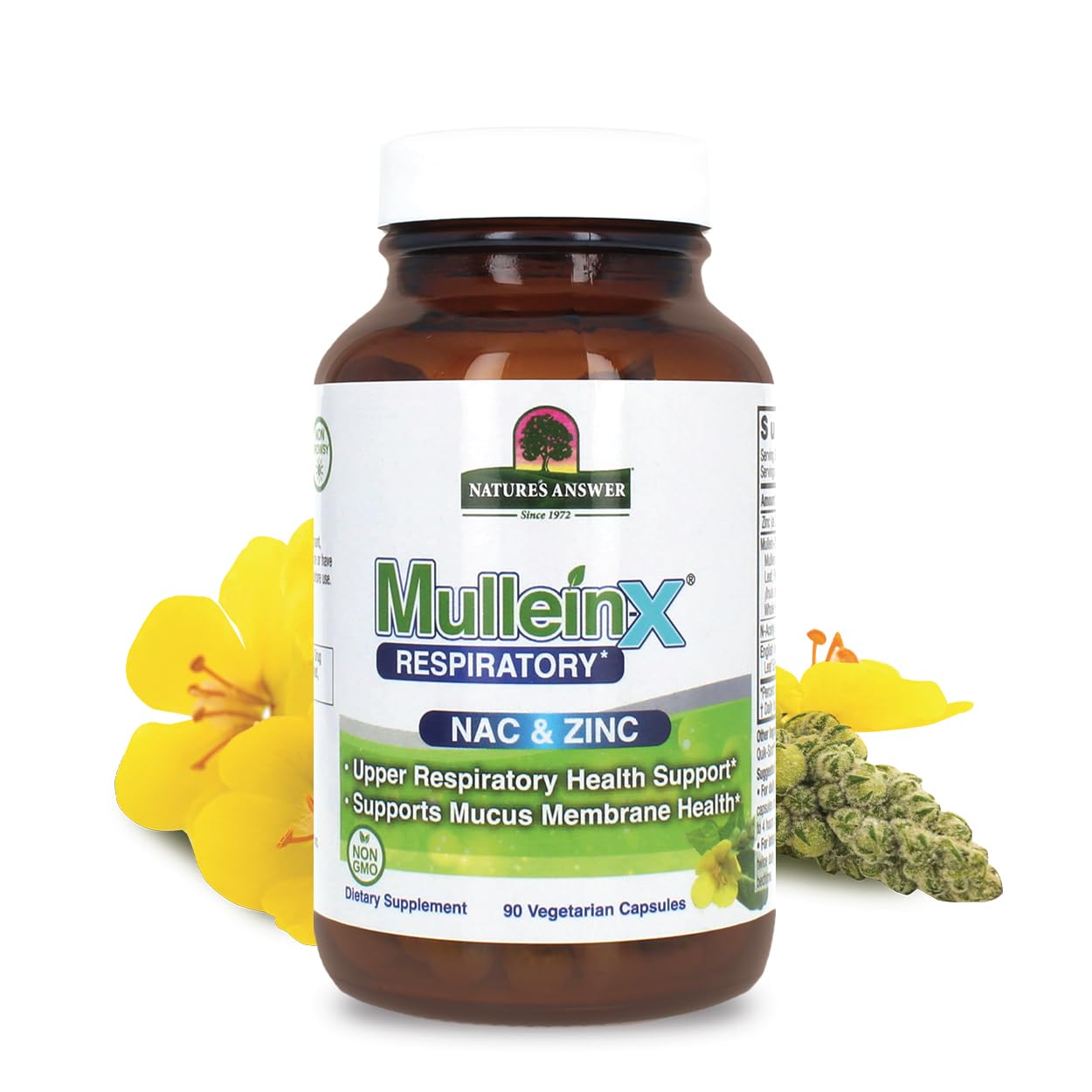 Nature's Answer MulleinX Respiratory, NAC & Zinc 90 Capsules