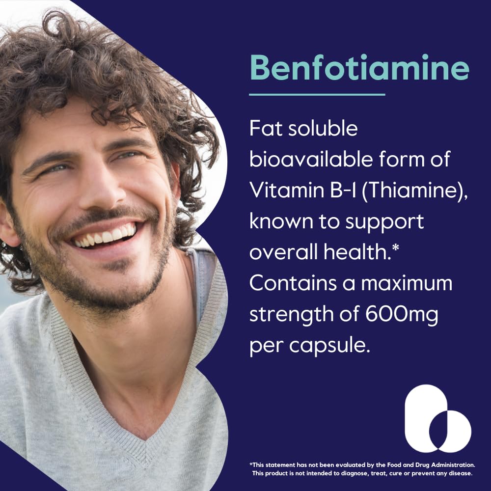 BESTVITE Ultra Benfotiamine 600mg Capsule, 60 Count