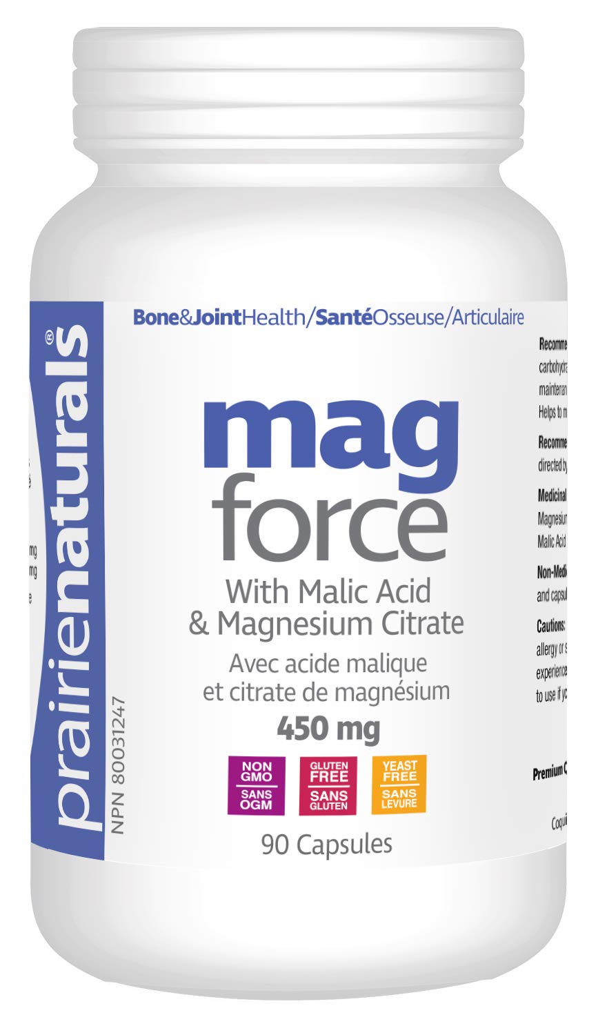 Prairie Naturals Mag Force Magnesium & Malic Acid Capsules 90 Count