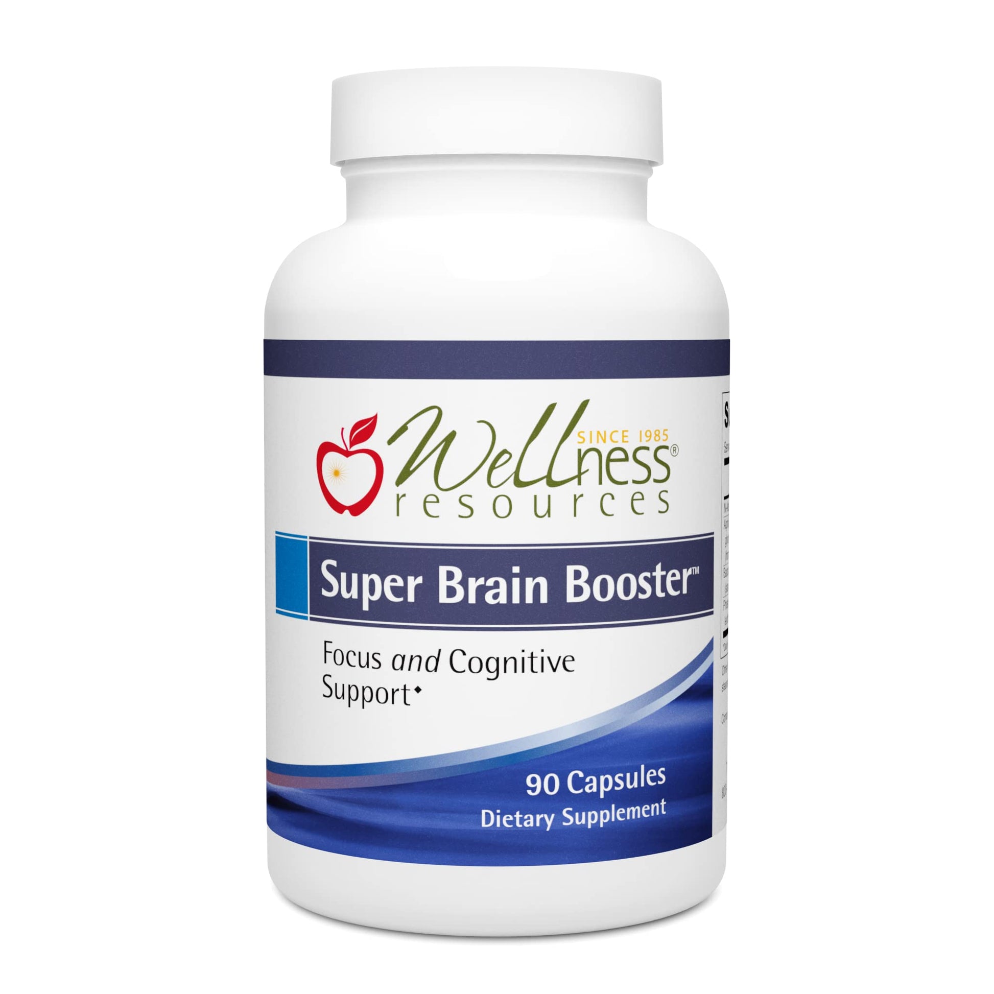 Wellness Resources Super Brain Booster with Phosphatidylserine, N-Acetyl Tyrosine, Alpha GPC and Bacopa for Mental Clarity, Focus and Memory Capsules, 90 Count
