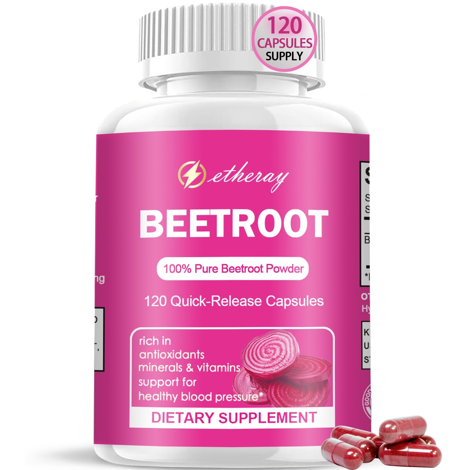 etheray Beet Root Capsules 120 Count