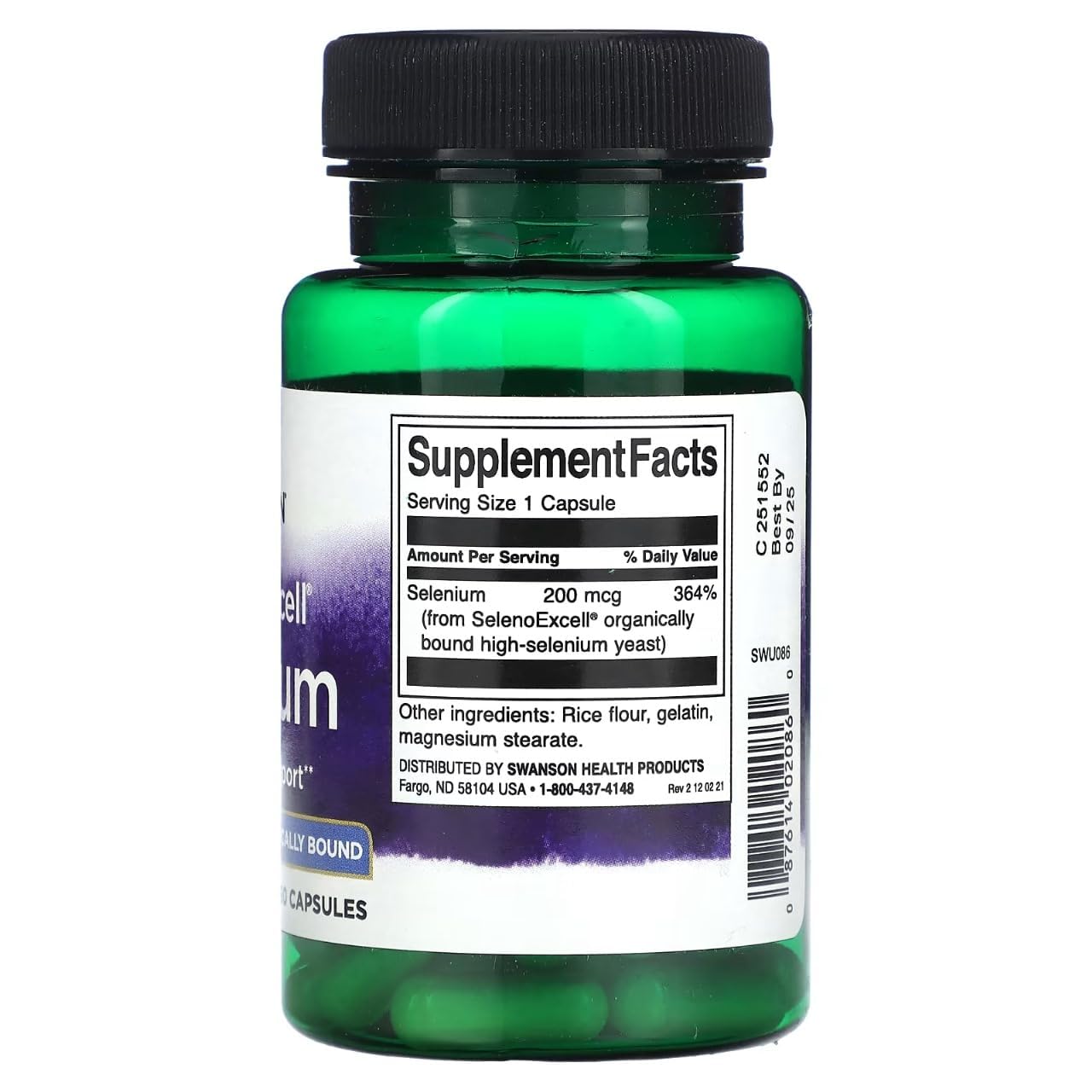 Swanson Selenoexcell Selenium 200 mcg 60 Capsules