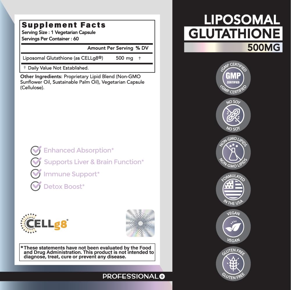 Omvi Liposomal Glutathione 500mg Capsules, 60 Capsules
