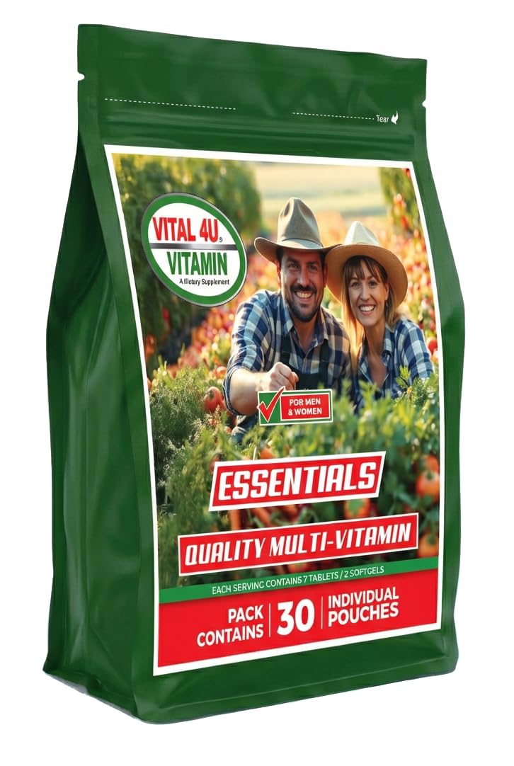 VITAL 4U Vitamin Essentials Daily Multivitamin Tablets, 30 Count