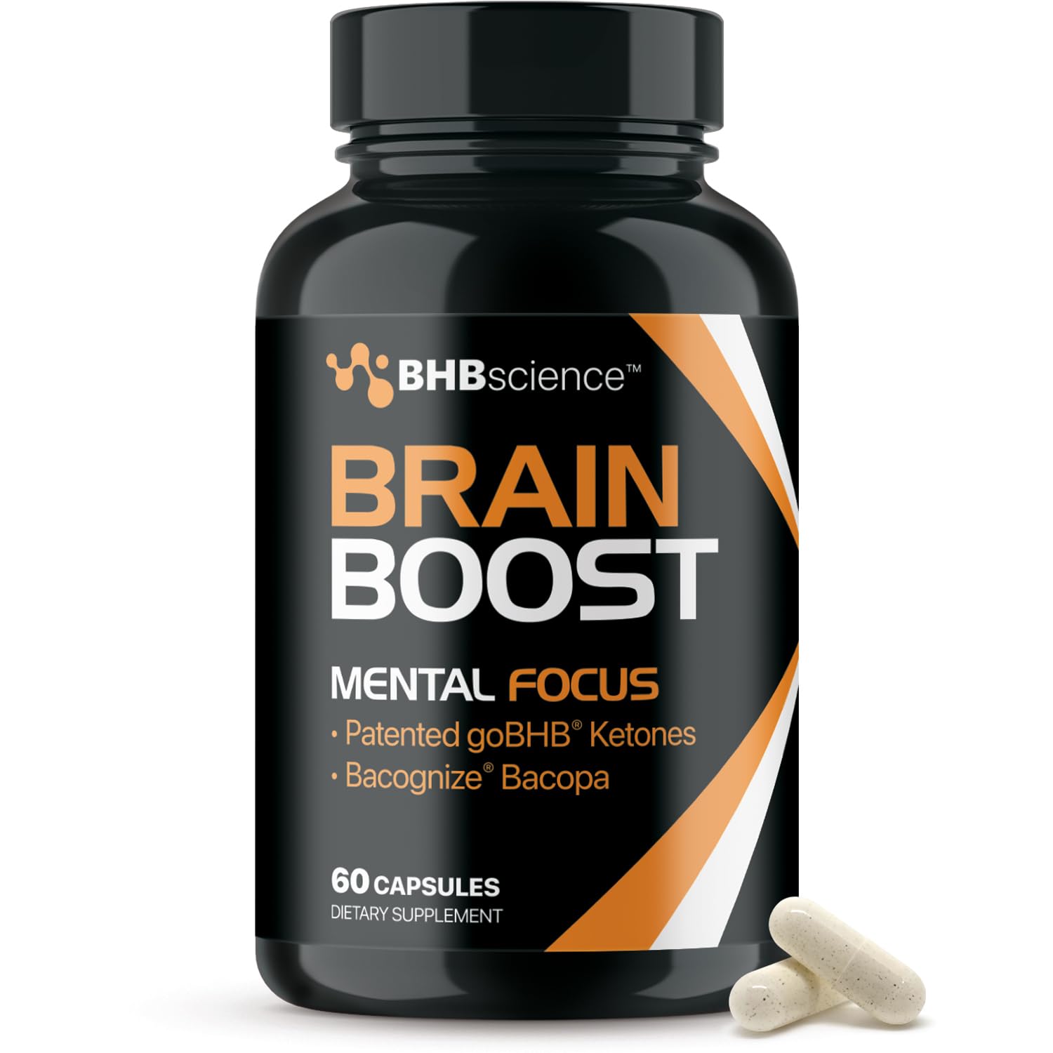 Real Ketones Brain Booster Supplement for Focus Capsule 60 Count