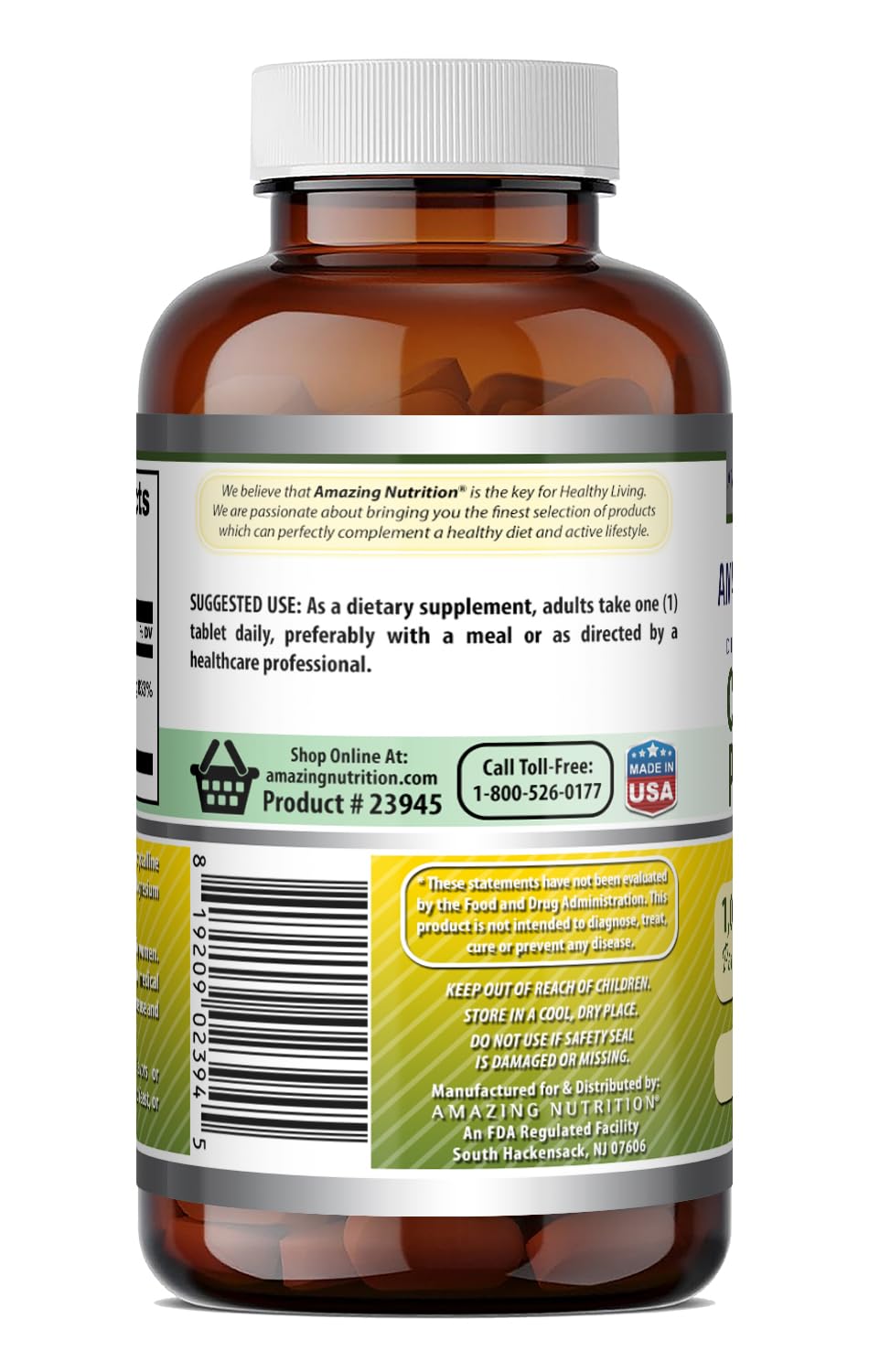 Amazing Nutrition Chromium Picolinate 1000 mcg Tablets, 240 Count