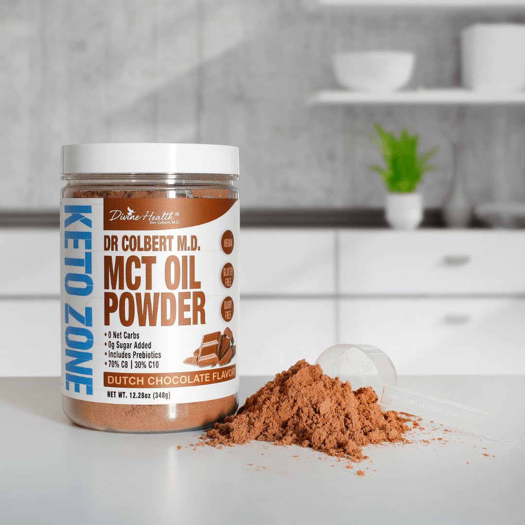 Divine Health Dr. Colbert's MCT Oil Powder, 12.28 Ounce (Pack of 1)