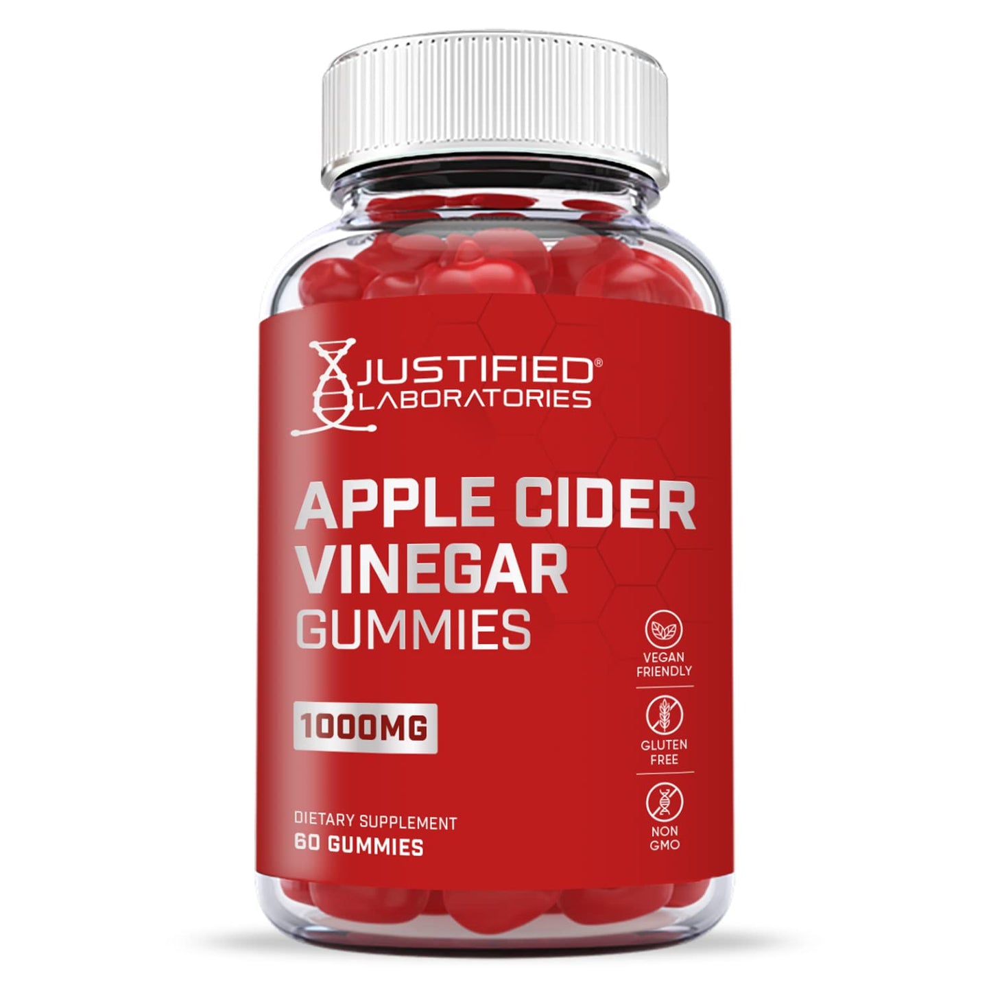 Justified Laboratories Apple Cider Vinegar Gummies 1000MG ACV with Pomegranate Juice Beet Root B12, 540 Gummies