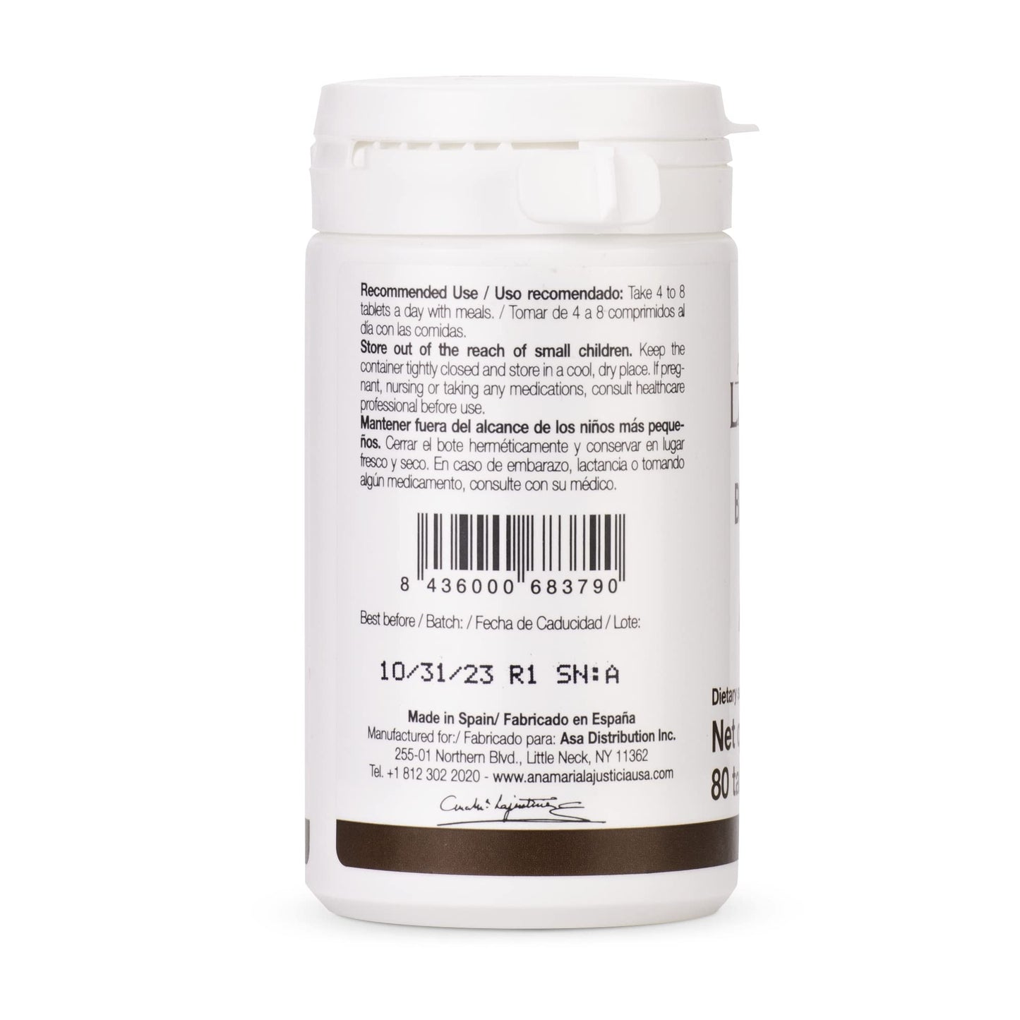 Ana María Lajusticia Brewer's Yeast Tablets 1 Tablet