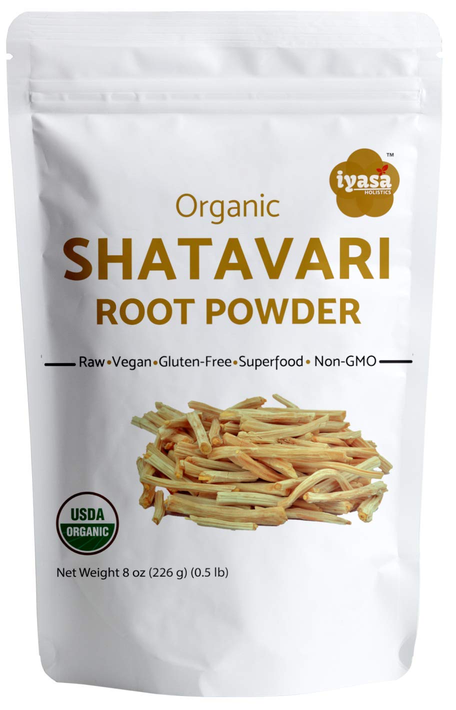 Iyasa Holistics Organic Shatavari Root Powder 8 oz