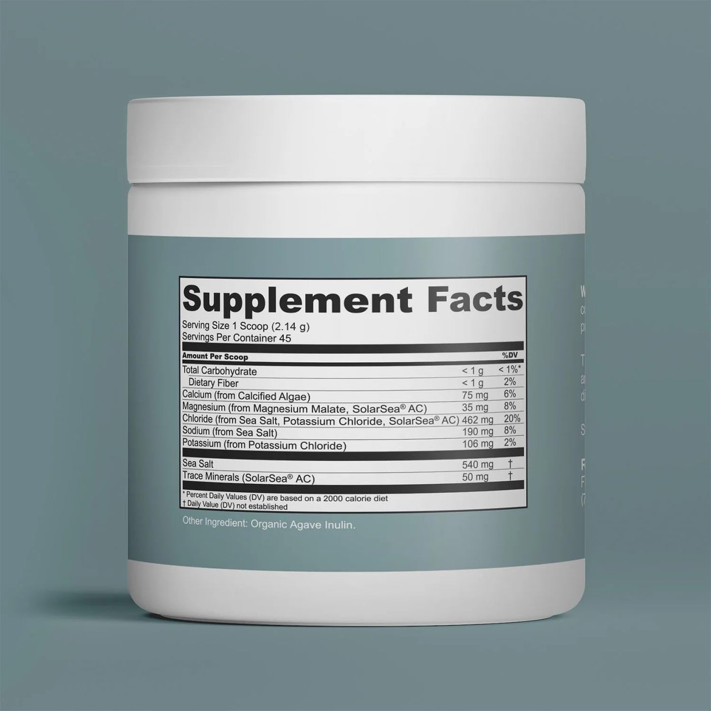 Fringe Electrolytes Powder Ocean Sea Salt Unflavored 3.4 Ounce