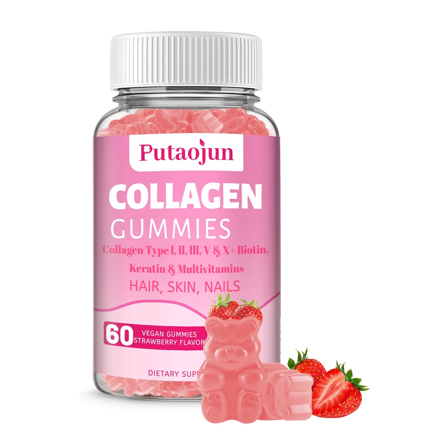 Putaojun Collagen Gummies 60 Count