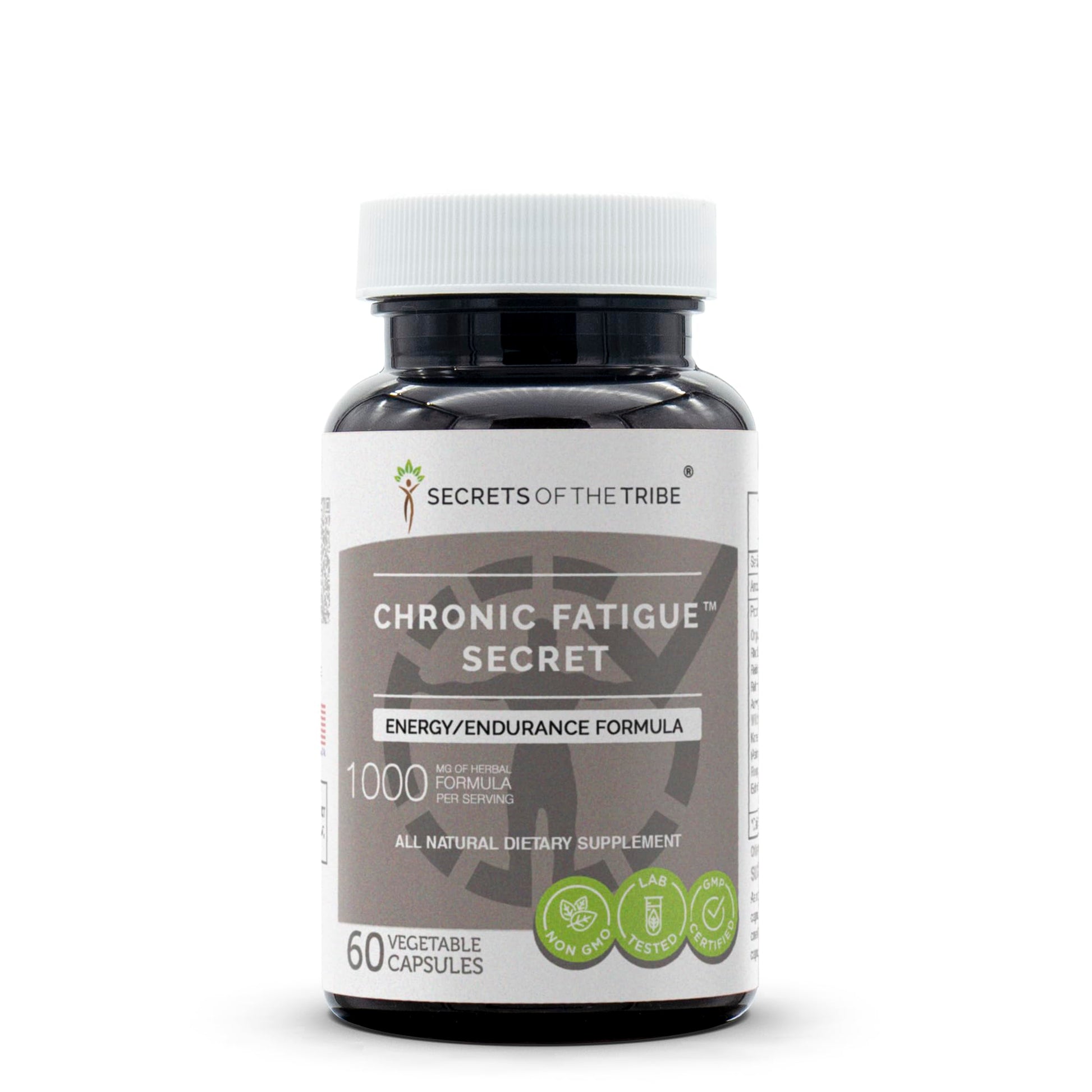 Secrets of the Tribe Chronic Fatigue Secret, Energy/Endurance Formula, Herbal Supplement Blend Capsule, 60 Capsules
